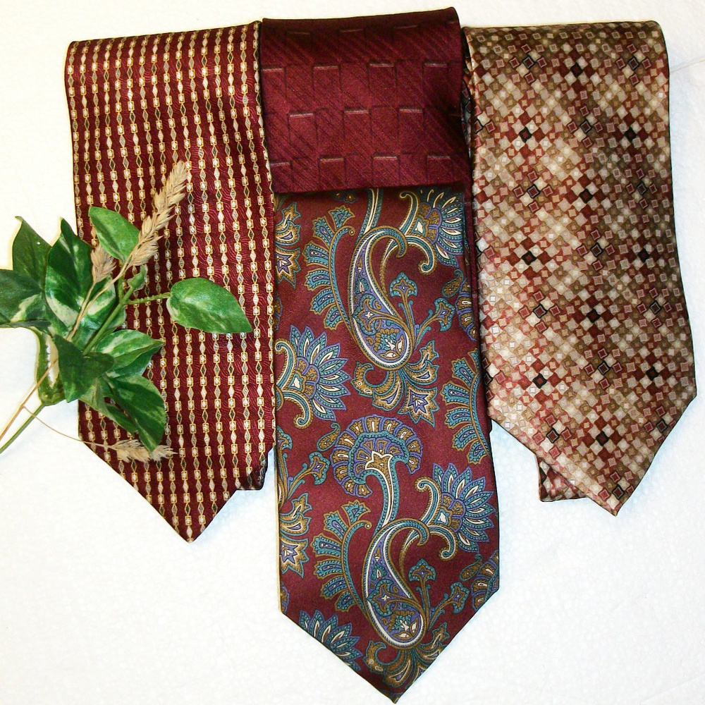 4 Men's Silk Ties Savile Row Biella Surrey